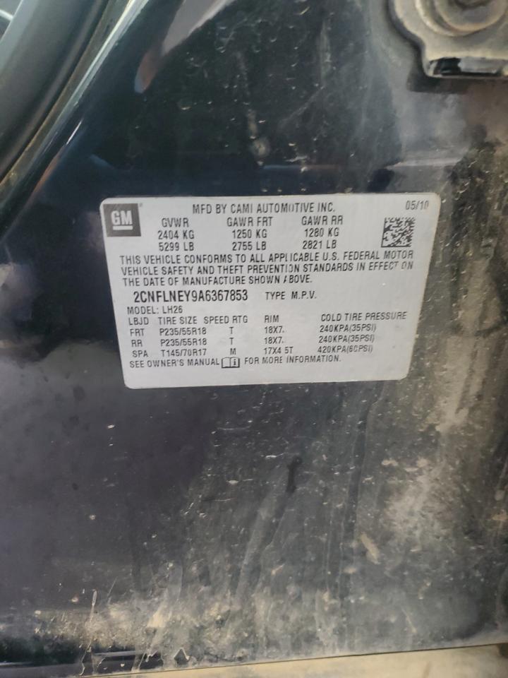 2010 Chevrolet Equinox Lt VIN: 2CNFLNEY9A6367853 Lot: 84543875