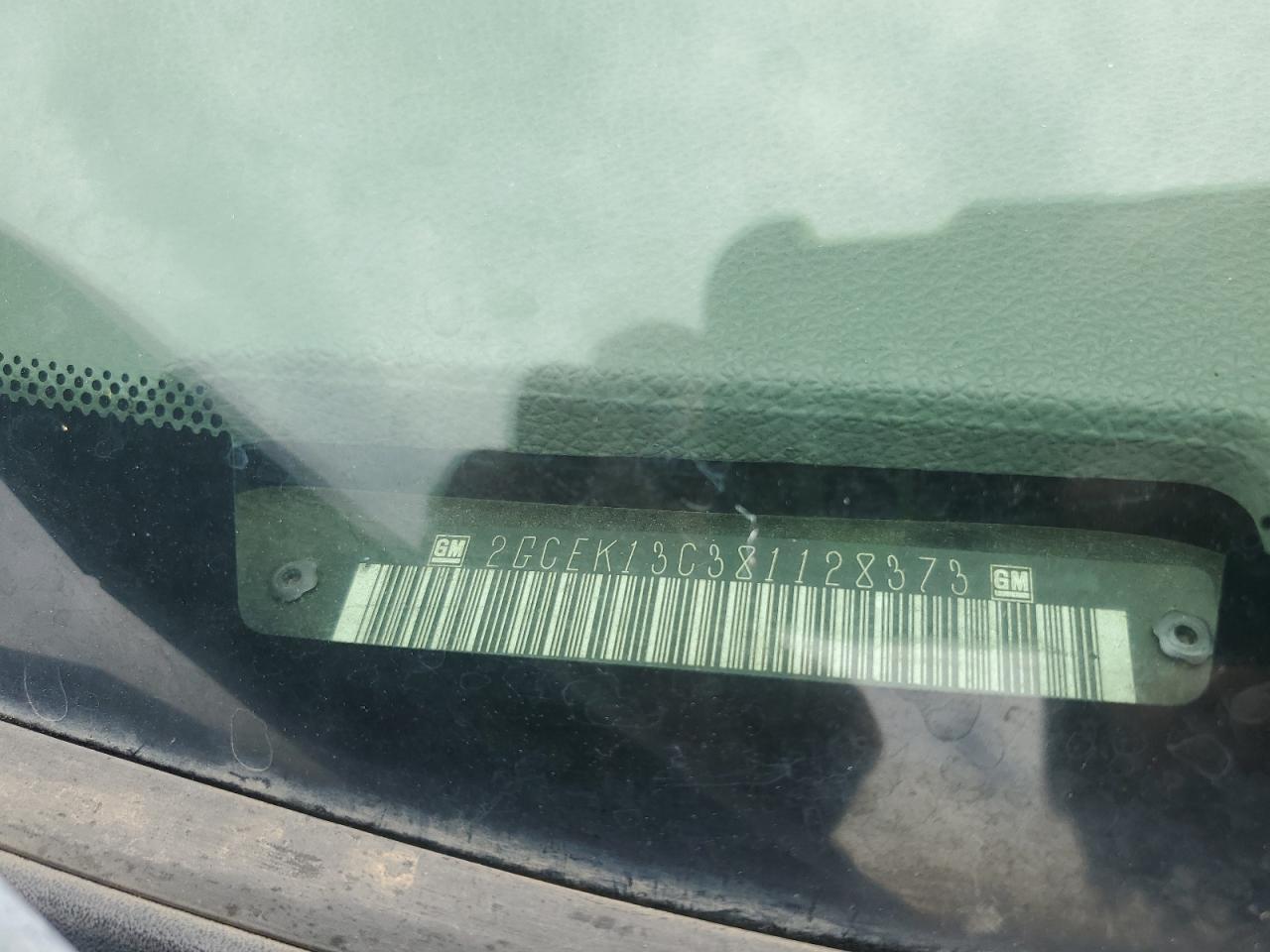 2008 Chevrolet Silverado K1500 VIN: 2GCEK13C381128373 Lot: 82033115