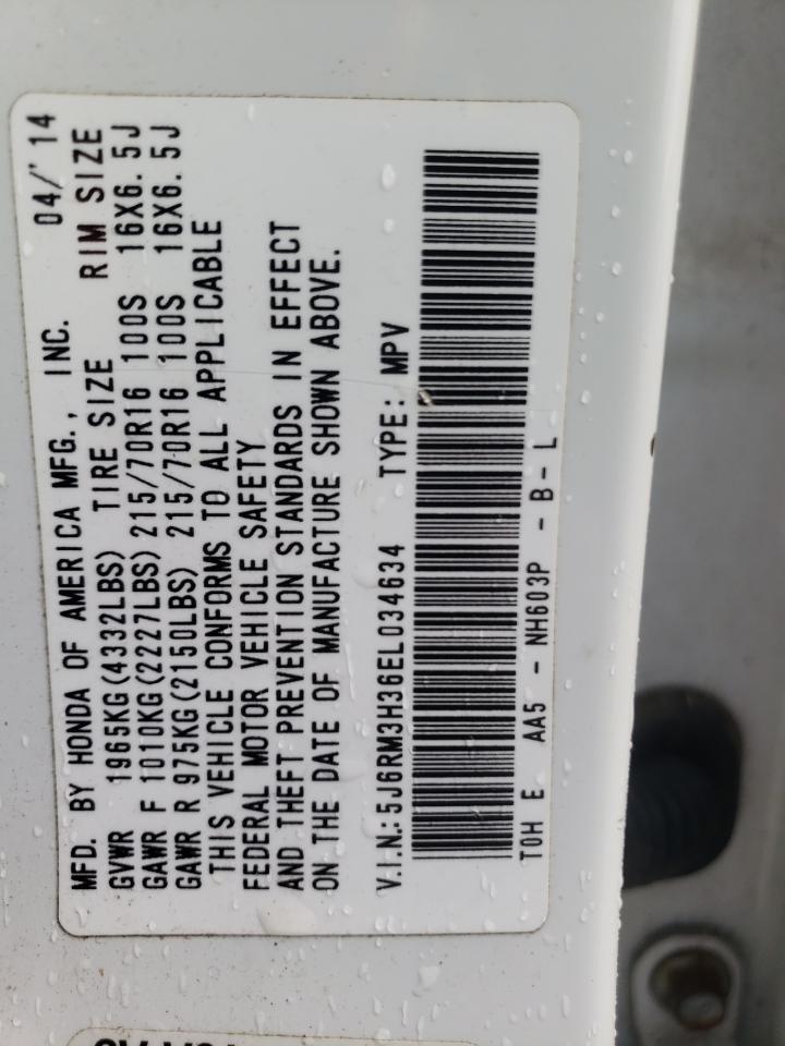 2014 Honda Cr-V Lx VIN: 5J6RM3H36EL034634 Lot: 82089565