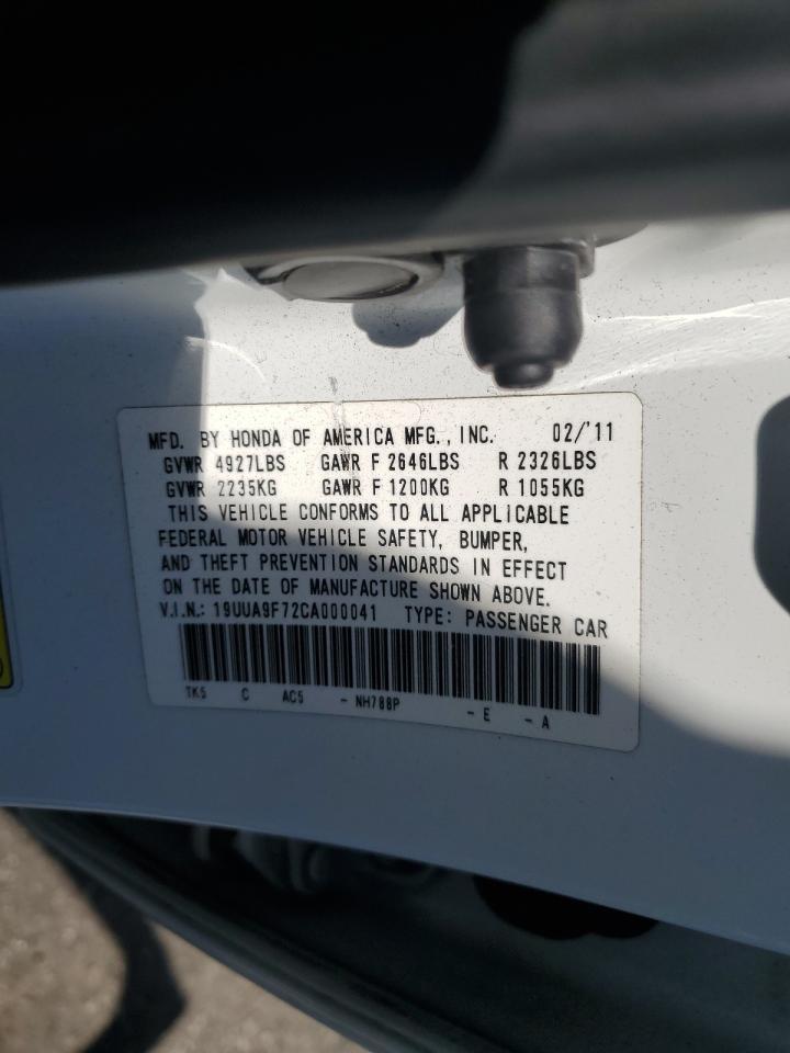 2012 Acura Tl VIN: 19UUA9F72CA000041 Lot: 80513595