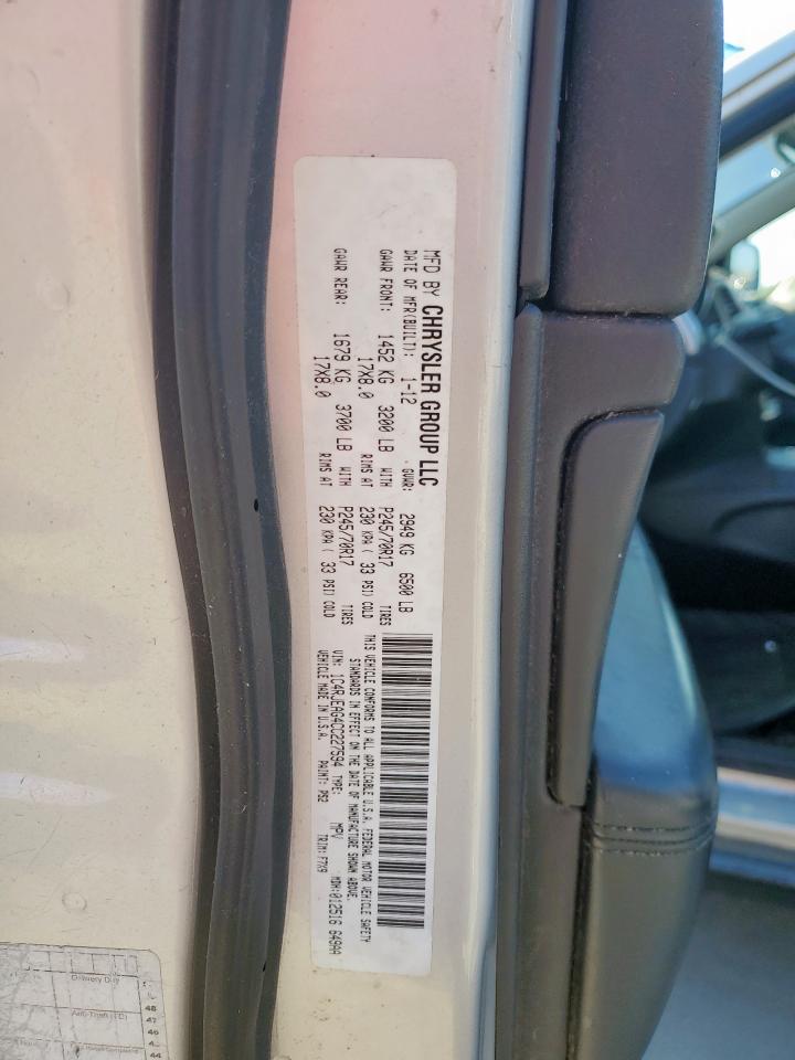 2012 Jeep Grand Cherokee Laredo VIN: 1C4RJEAG4CC227594 Lot: 71122685