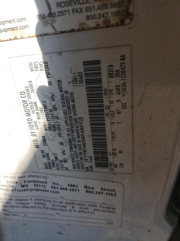 2009 Ford Ranger Super Cab VIN: 1FTYR14D59PA65135 Lot: 81097535