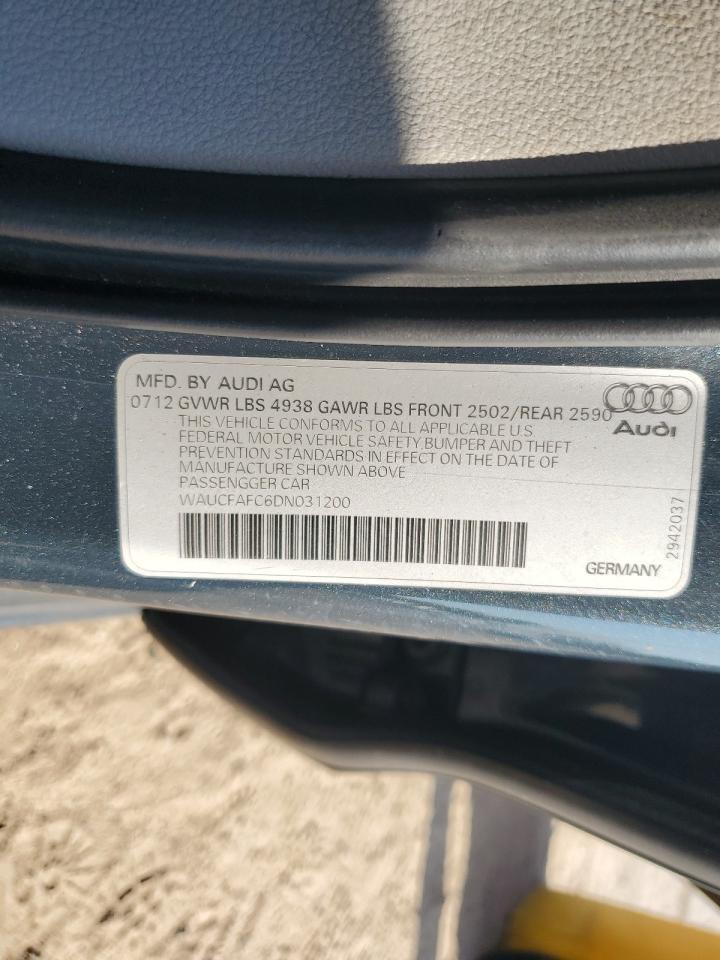 2013 Audi A6 Premium VIN: WAUCFAFC6DN031200 Lot: 71667805