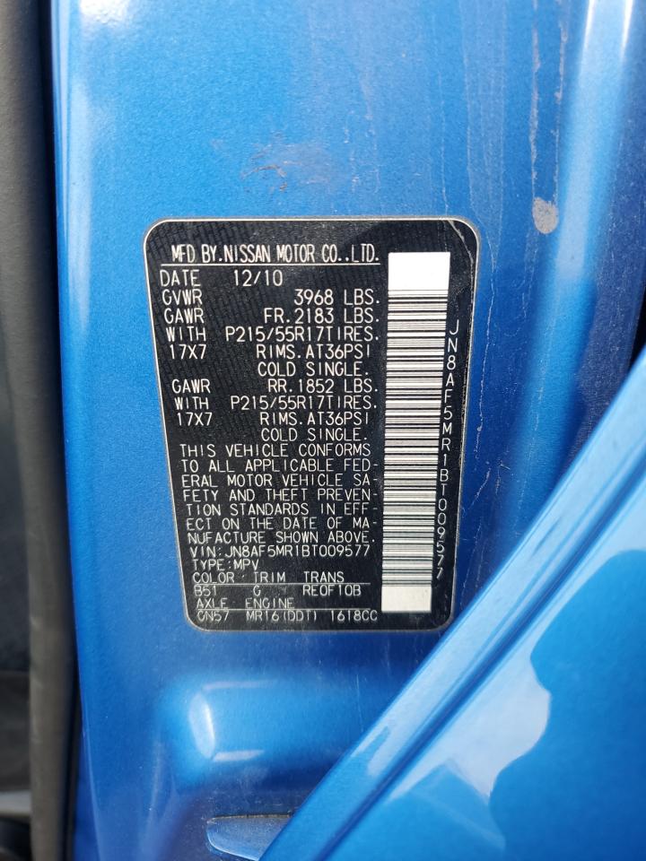 2011 Nissan Juke S VIN: JN8AF5MR1BT009577 Lot: 87285475