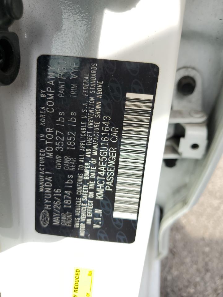 2016 Hyundai Accent Se VIN: KMHCT4AE5GU161643 Lot: 80918215