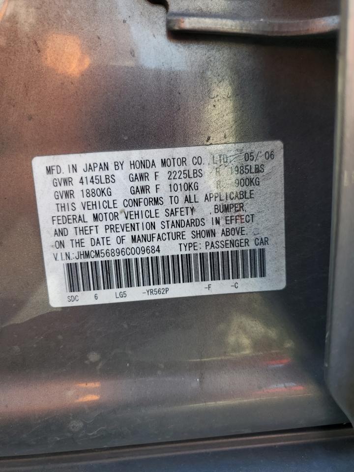 2006 Honda Accord Ex VIN: JHMCM56896C009684 Lot: 81480695