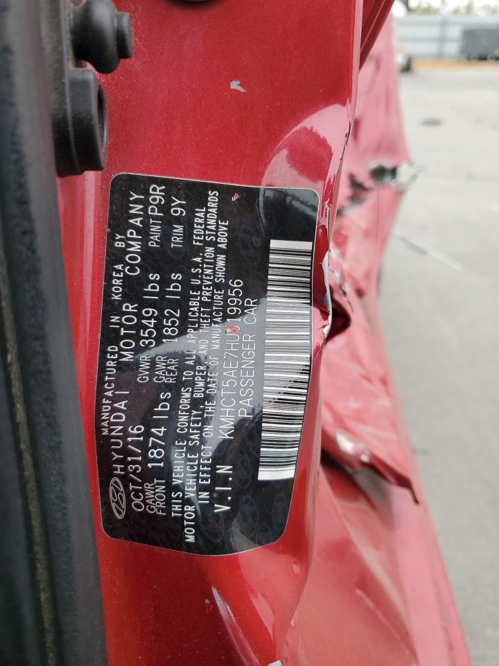 2017 Hyundai Accent Se VIN: KMHCT5AE7HU319956 Lot: 84587745