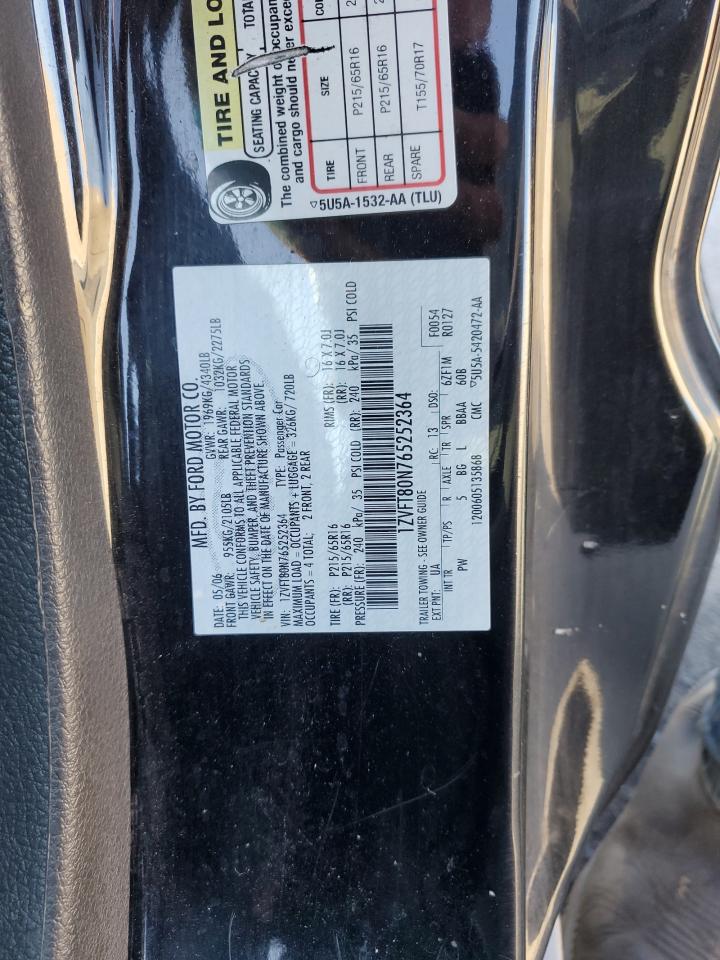 2006 Ford Mustang VIN: 1ZVFT80N765252364 Lot: 81040165