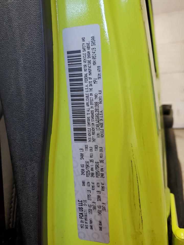 2016 Jeep Wrangler Unlimited Sport VIN: 1C4BJWDG0GL281399 Lot: 81710765