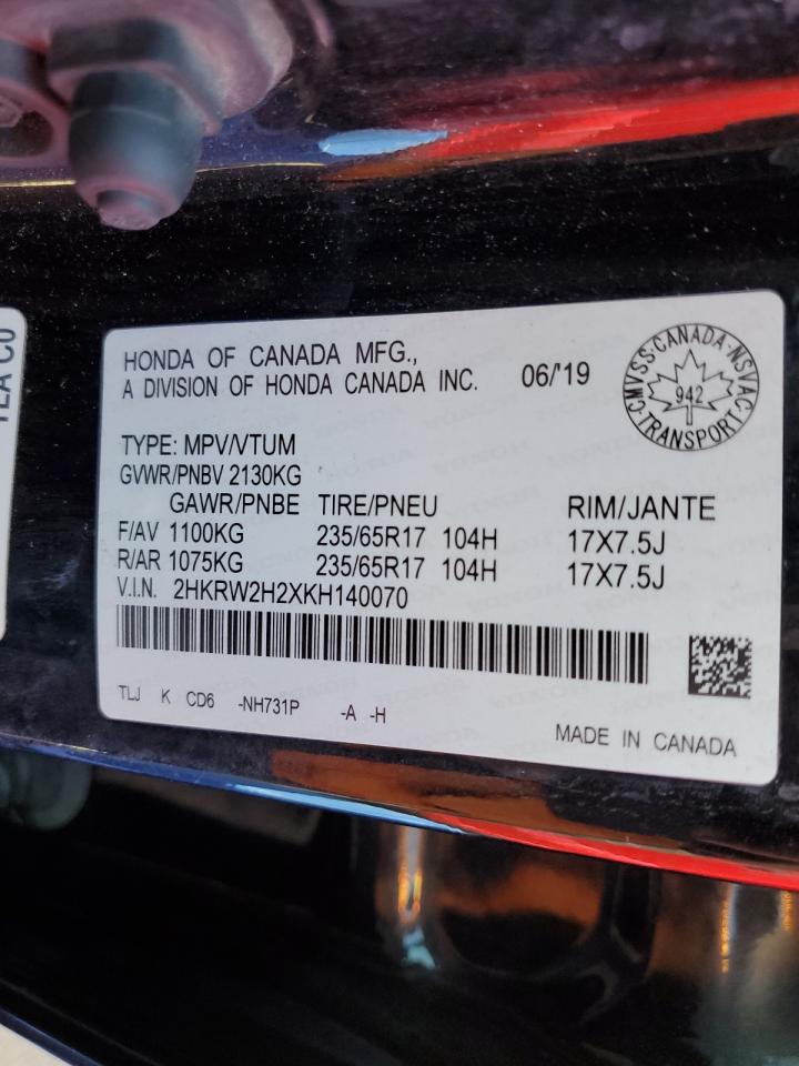 2019 Honda Cr-V Lx VIN: 2HKRW2H2XKH140070 Lot: 84383435