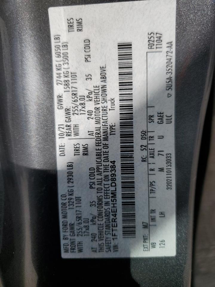 2021 Ford Ranger Xl VIN: 1FTER4EH5MLD89384 Lot: 83999115