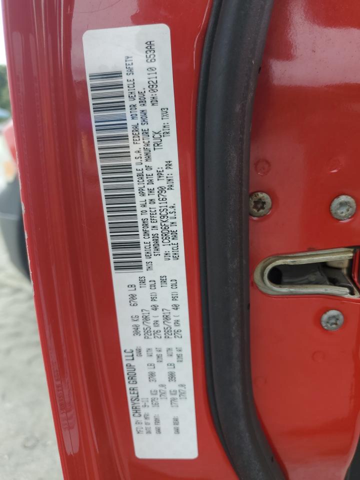 2012 Dodge Ram 1500 St VIN: 1C6RD6FK9CS116790 Lot: 81883385