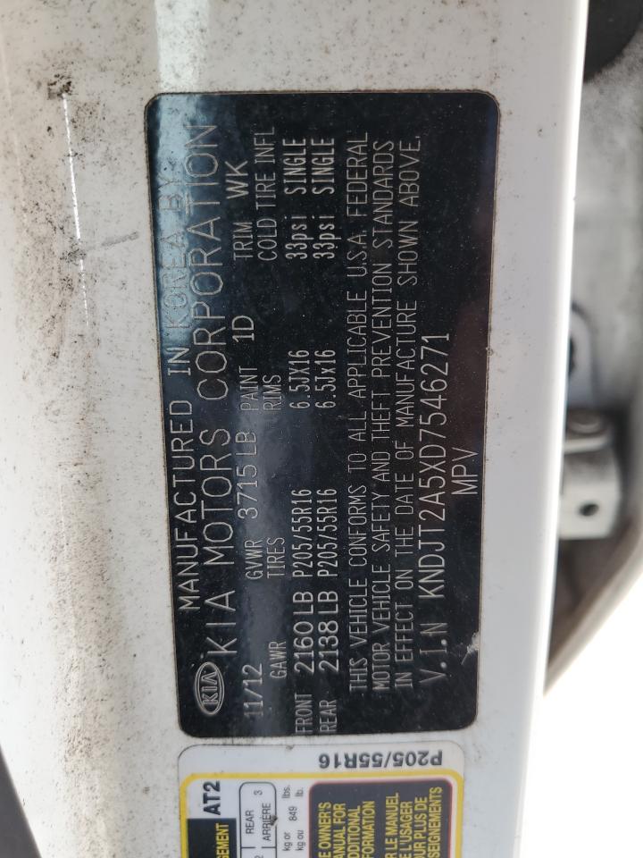 2013 Kia Soul VIN: KNDJT2A5XD7546271 Lot: 84299675