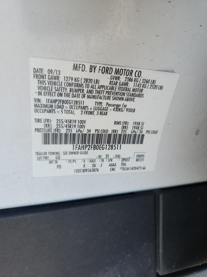 2014 Ford Taurus Limited VIN: 1FAHP2F80EG128511 Lot: 81620925