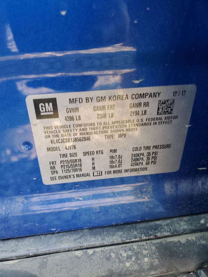 2018 Buick Encore Essence VIN: KL4CJCSB1JB562046 Lot: 80659125