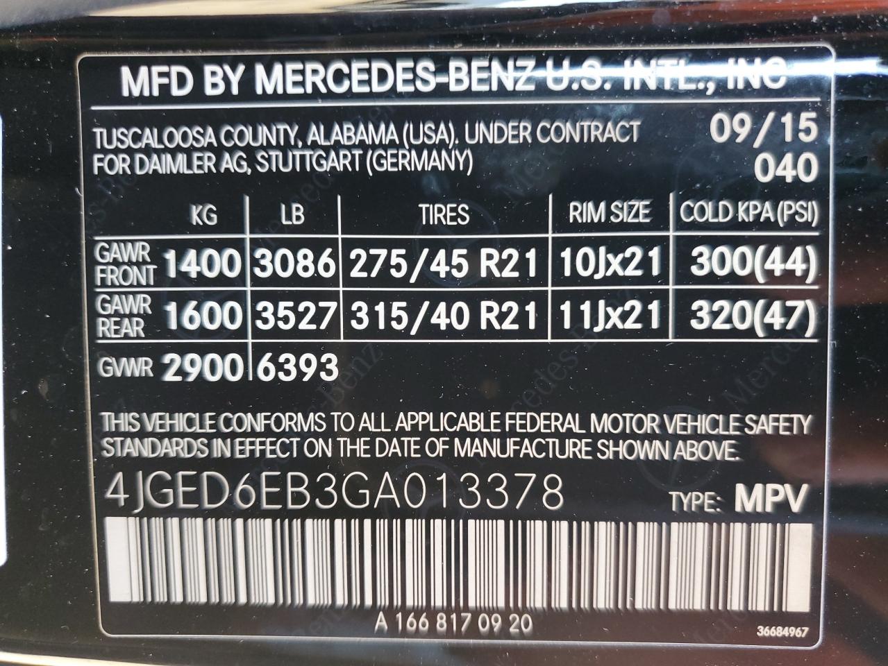 4JGED6EB3GA013378 2016 Mercedes-Benz Gle Coupe 450 4Matic