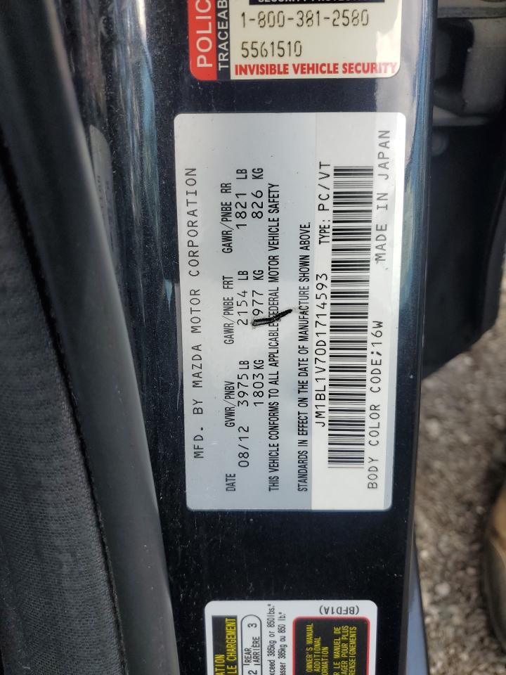 2013 Mazda 3 I VIN: JM1BL1V70D1714593 Lot: 84362685