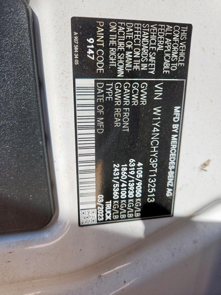 2023 Mercedes-Benz Sprinter 2500 VIN: W1Y4NCHY3PT132513 Lot: 81651885