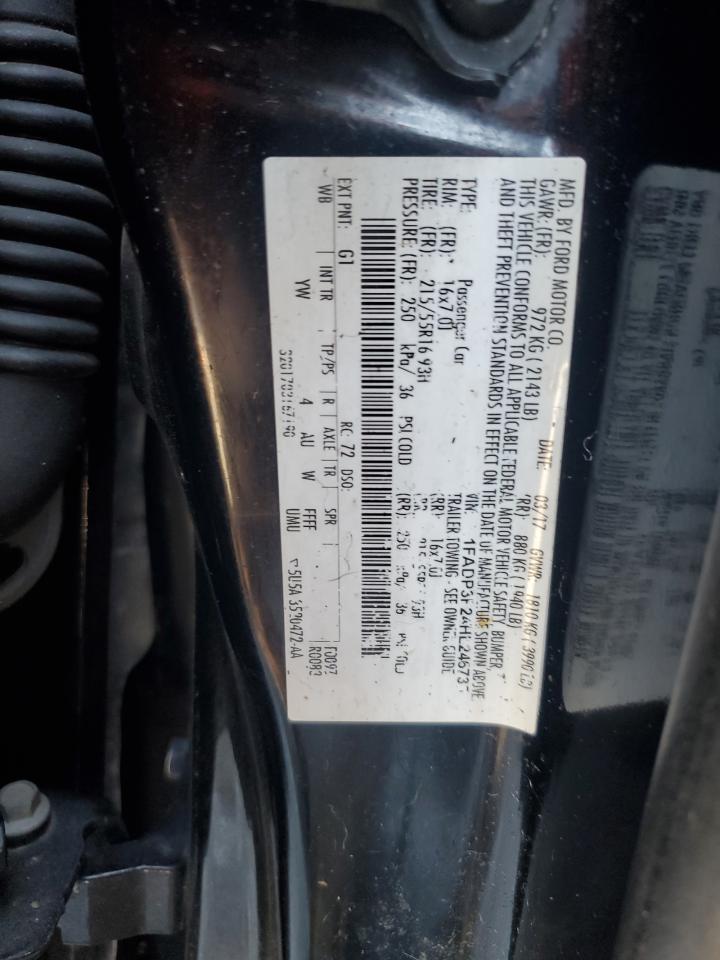 2017 Ford Focus Se VIN: 1FADP3F24HL246735 Lot: 84425875