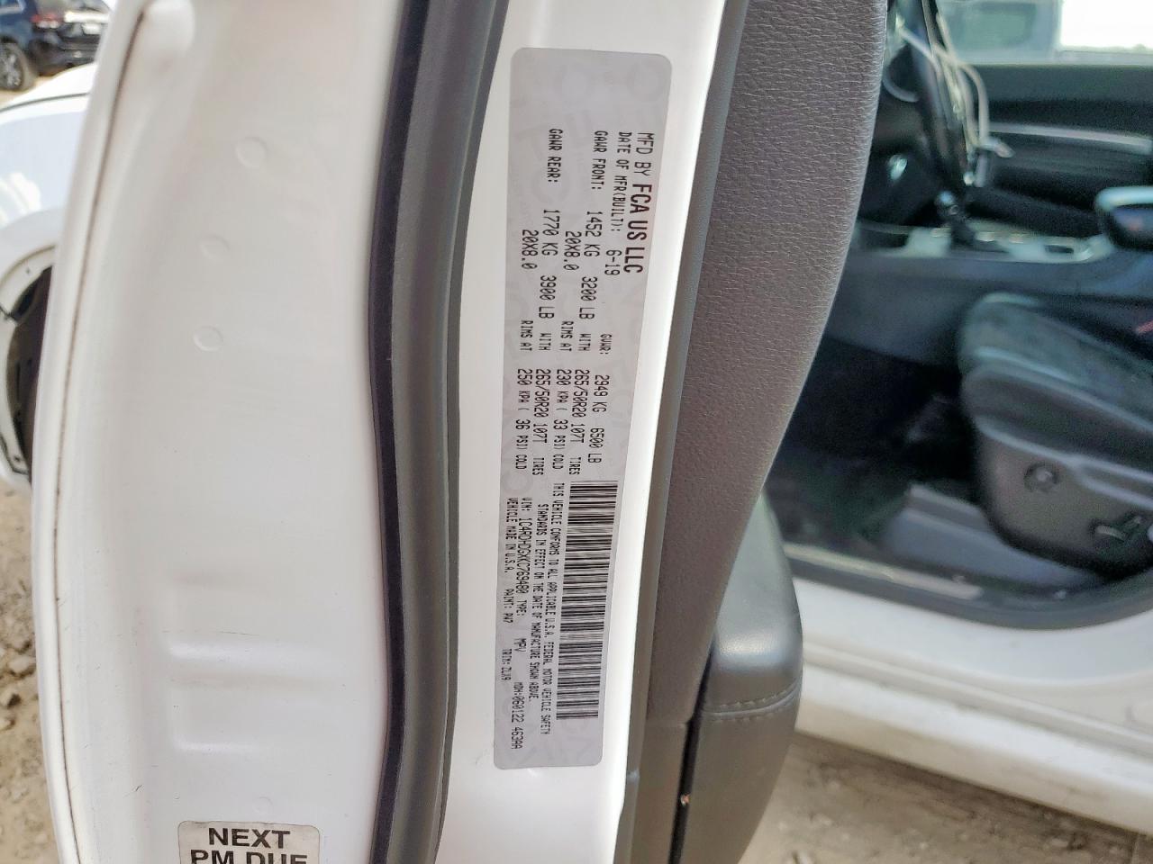 2019 Dodge Durango Gt VIN: 1C4RDHDGXKC769480 Lot: 81497225