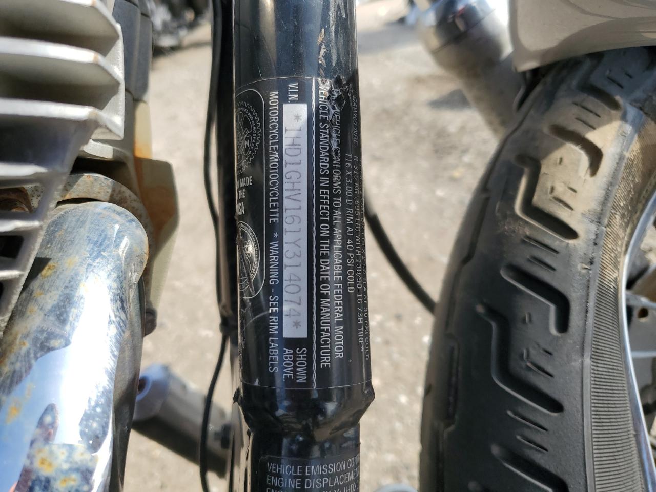 2001 Harley-Davidson Fxd VIN: 1HD1GHV161Y314074 Lot: 82044355