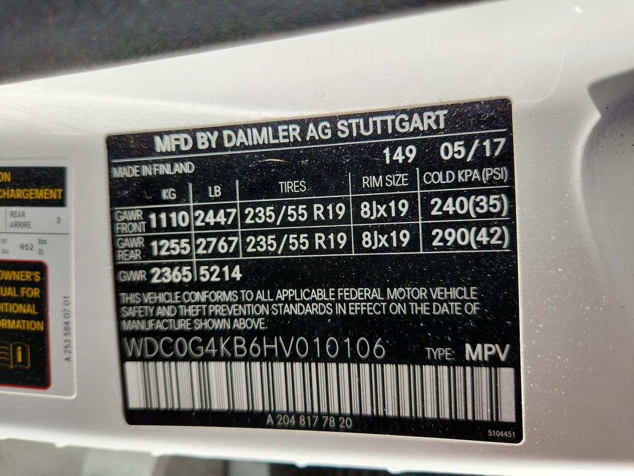 2017 Mercedes-Benz Glc 300 4Matic VIN: WDC0G4KB6HV010106 Lot: 71979665