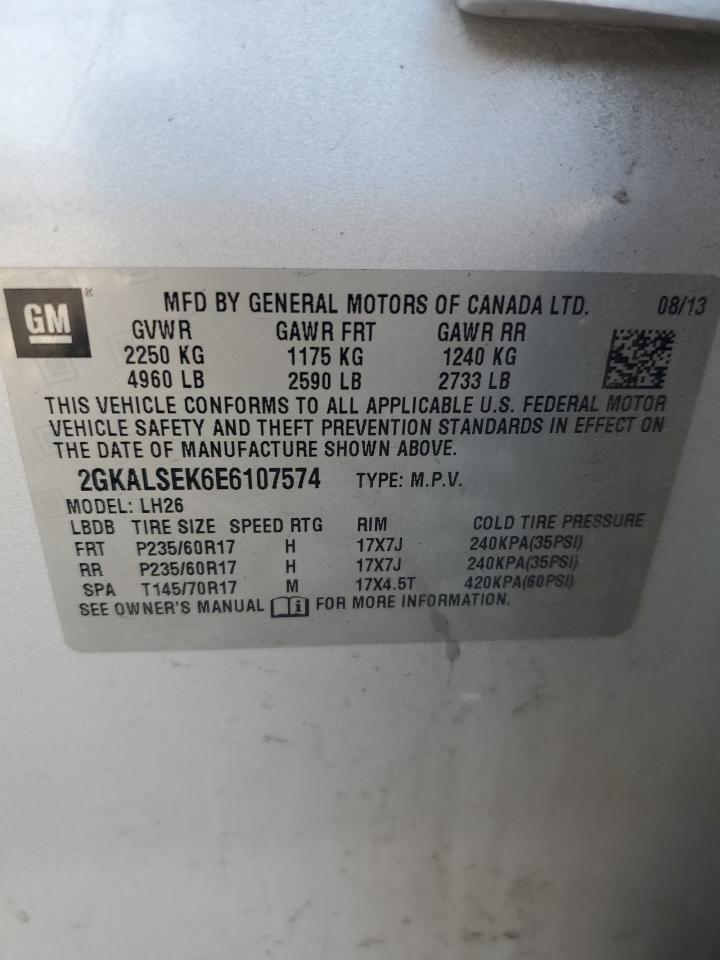 2014 GMC Terrain Slt VIN: 2GKALSEK6E6107574 Lot: 84547615