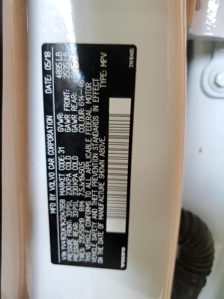 2019 Volvo Xc40 T5 Momentum VIN: YV4162UK1K2047858 Lot: 71129145