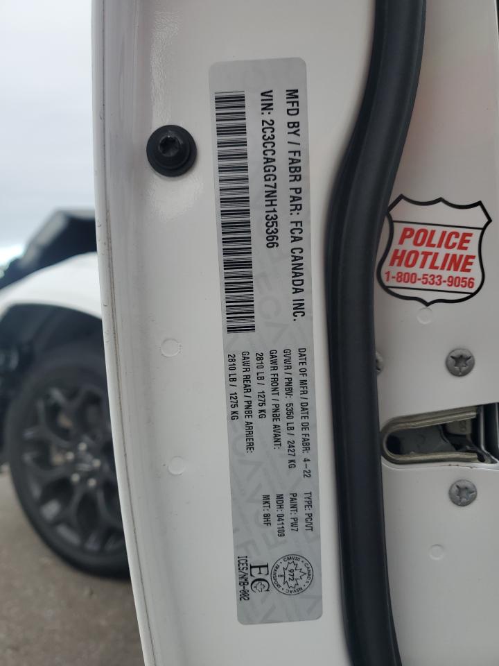 2022 Chrysler 300 S VIN: 2C3CCAGG7NH135366 Lot: 80780555