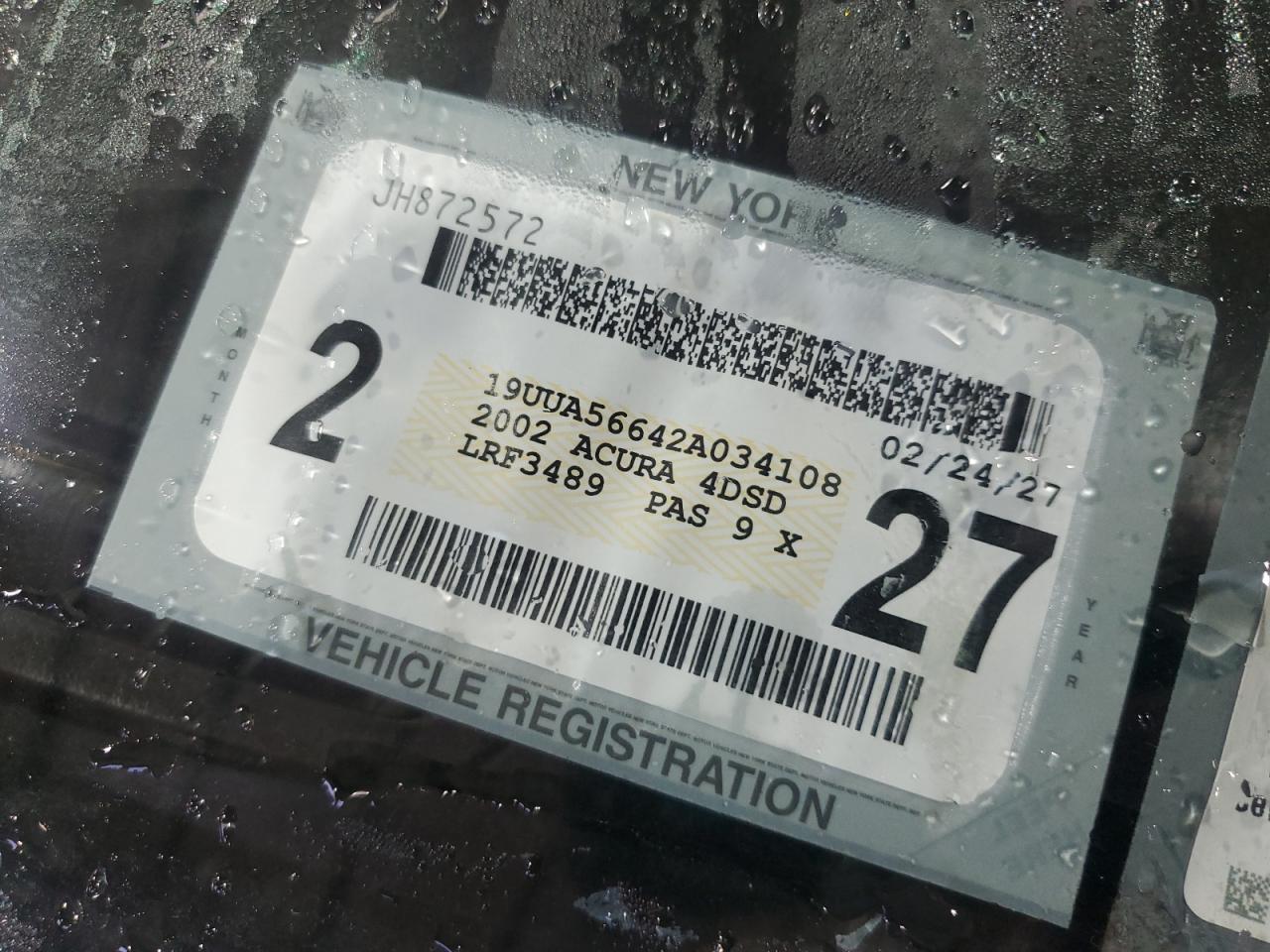 2002 Acura 3.2Tl VIN: 19UUA56642A034108 Lot: 83871785