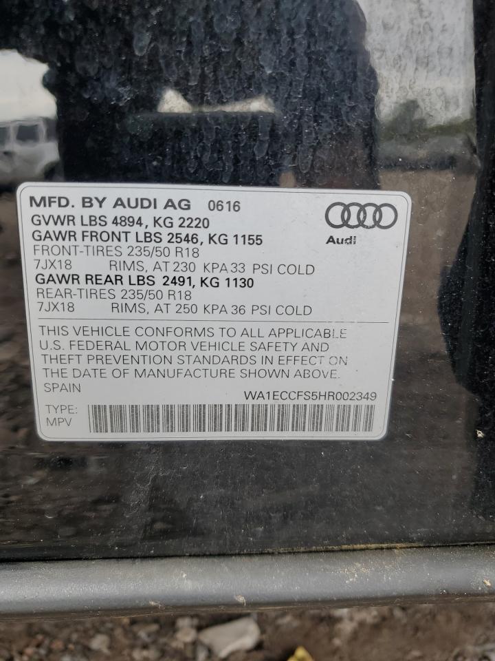 2017 Audi Q3 Premium VIN: WA1ECCFS5HR002349 Lot: 84548405