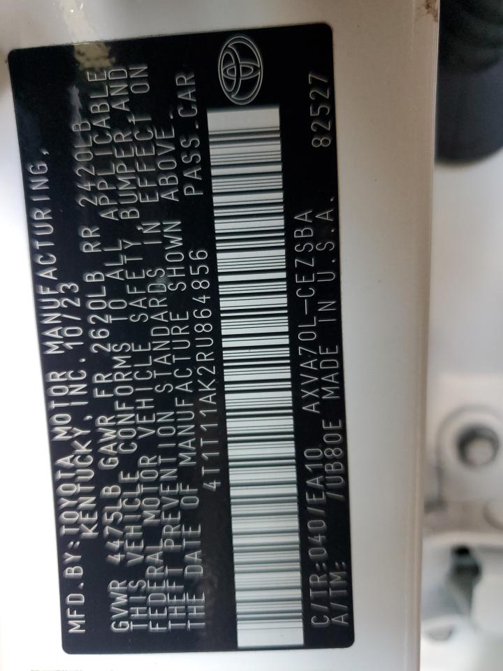 2024 Toyota Camry Se Night Shade VIN: 4T1T11AK2RU864856 Lot: 84203585