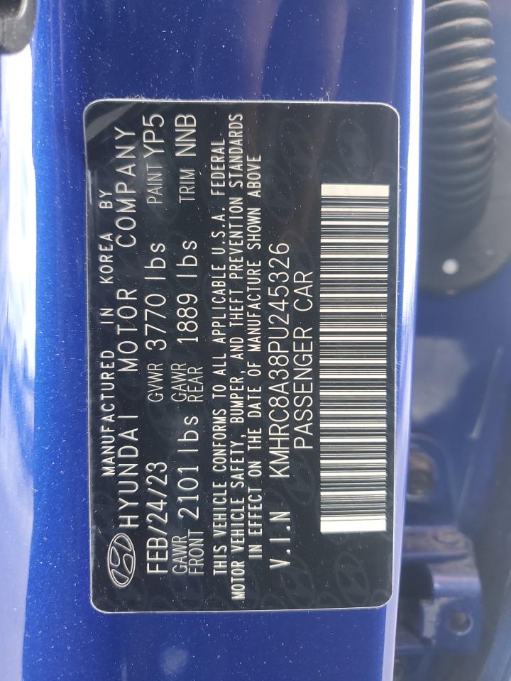 2023 Hyundai Venue Sel VIN: KMHRC8A38PU245326 Lot: 72057405