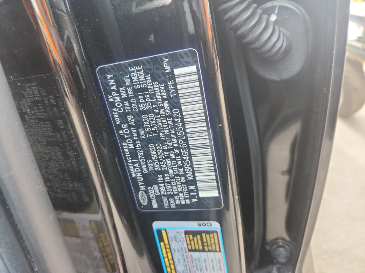 2023 Hyundai Palisade Limited VIN: KM8R54GE6PU554420 Lot: 83763235