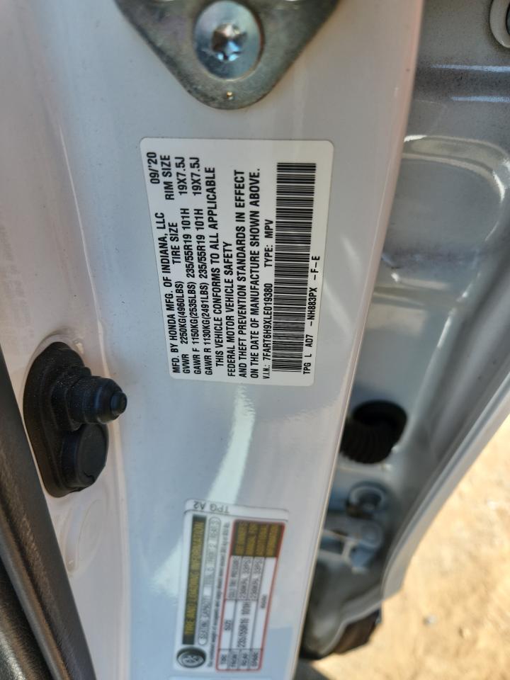 2020 Honda Cr-V Touring VIN: 7FART6H9XLE019380 Lot: 71451285