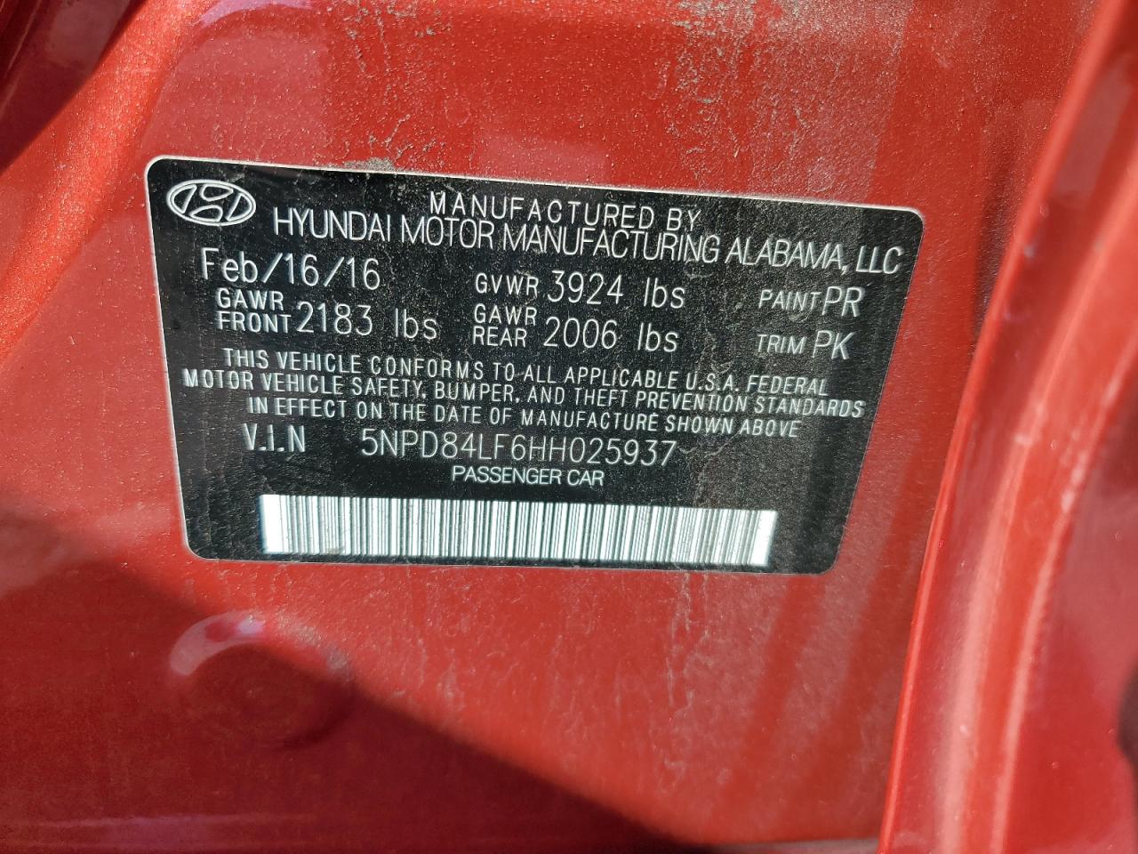 2017 Hyundai Elantra Se VIN: 5NPD84LF6HH025937 Lot: 81690885