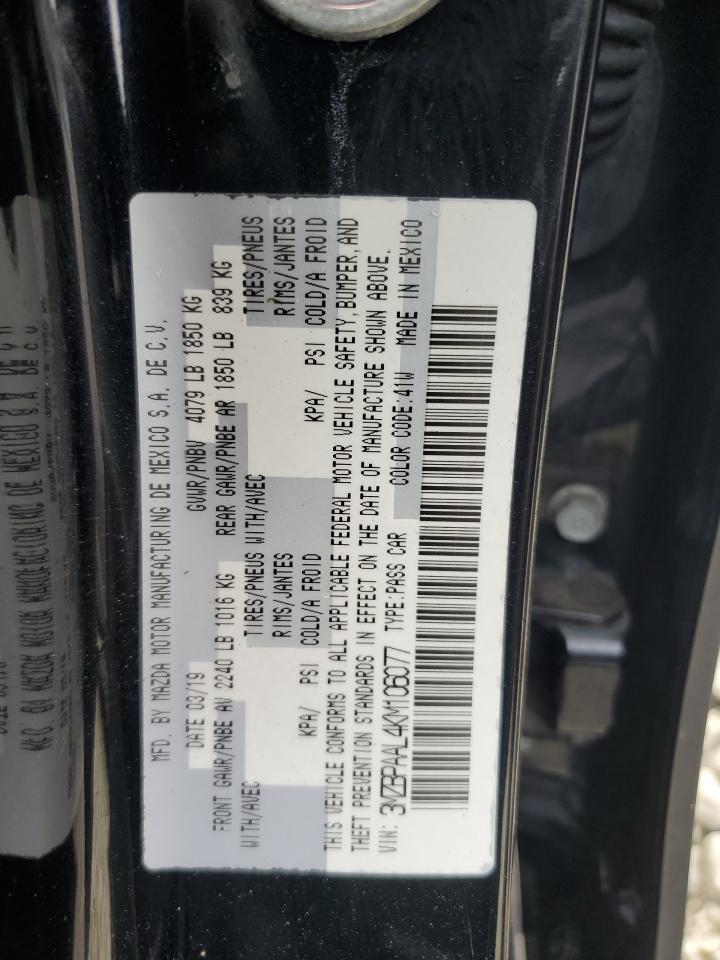 2019 Mazda 3 Select VIN: 3MZBPAAL4KM106077 Lot: 81450995
