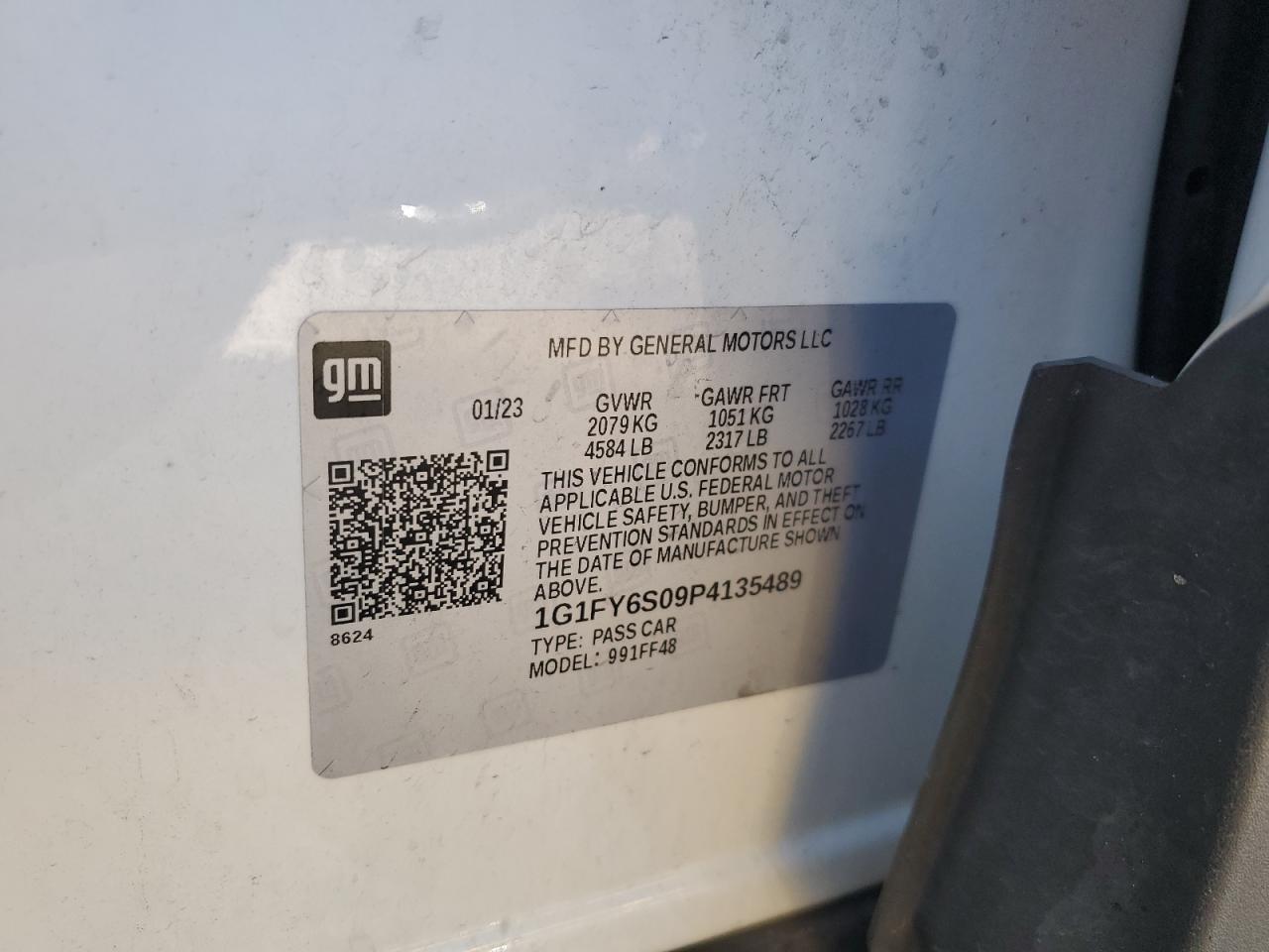2023 Chevrolet Bolt Euv Lt VIN: 1G1FY6S09P4135489 Lot: 84215335