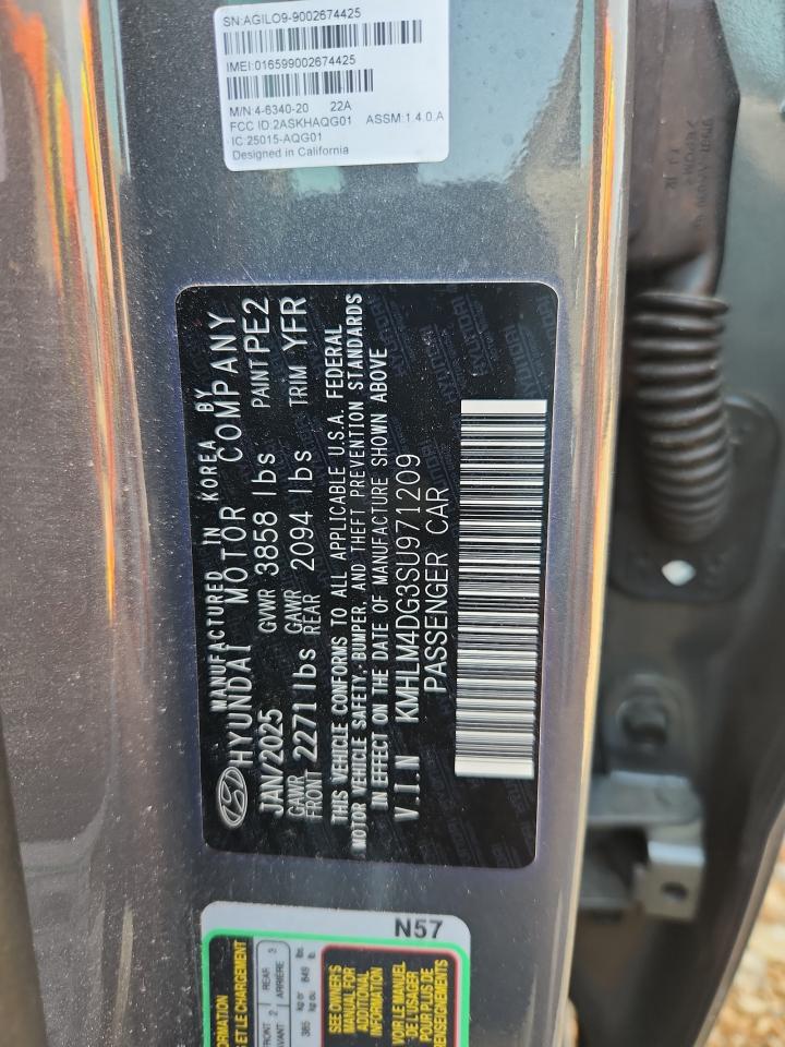 2025 Hyundai Elantra Sel Sport VIN: KMHLM4DG3SU971209 Lot: 81659725