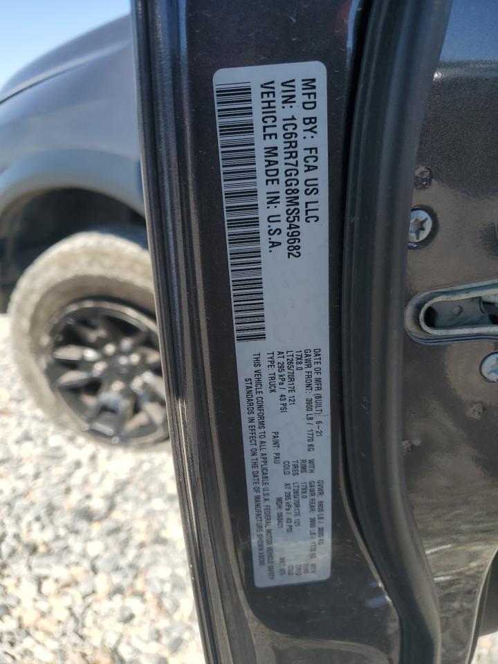 2021 Ram 1500 Classic Slt VIN: 1C6RR7GG8MS549682 Lot: 81870755