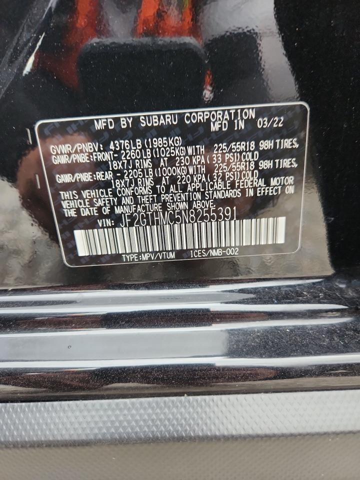 2022 Subaru Crosstrek Limited VIN: JF2GTHMC5N8255391 Lot: 84554485