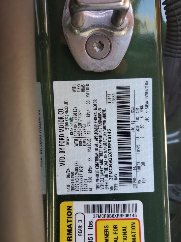 2024 Ford Bronco Sport Big Bend VIN: 3FMCR9B6XRRF06145 Lot: 81852425