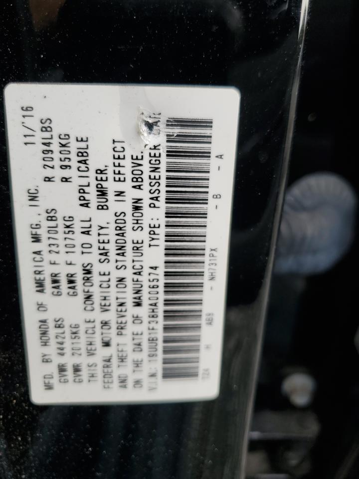 2017 Acura Tlx VIN: 19UUB1F38HA006574 Lot: 83774485