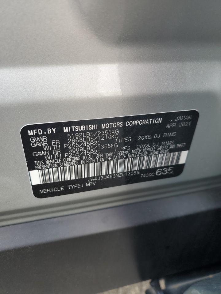 2022 Mitsubishi Outlander Se VIN: JA4J3UA83NZ013359 Lot: 84210855