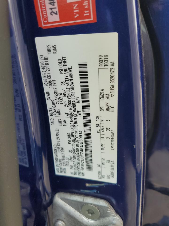 2014 Ford Escape S VIN: 1FMCU0F74EUB30915 Lot: 81872865