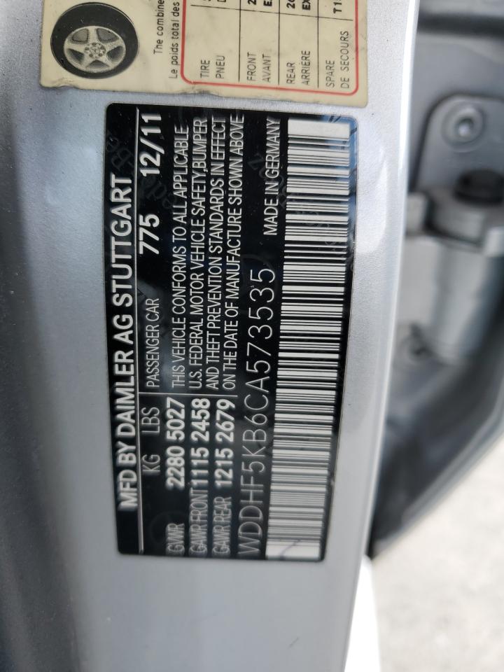 2012 Mercedes-Benz E 350 VIN: WDDHF5KB6CA573535 Lot: 80319325