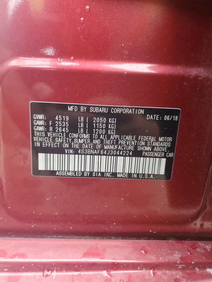 2018 Subaru Legacy 2.5I Premium VIN: 4S3BNAF64J3044224 Lot: 81642345
