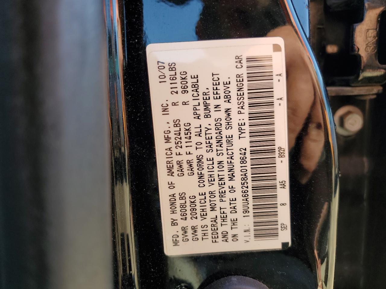 2008 Acura Tl VIN: 19UUA66258A018642 Lot: 80879075