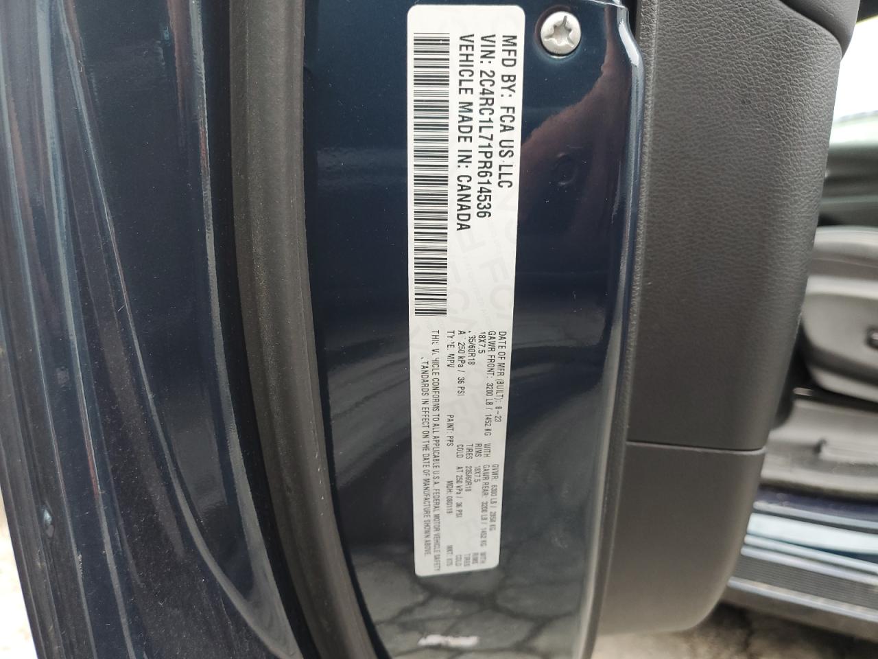 2023 Chrysler Pacifica Hybrid Touring L VIN: 2C4RC1L71PR614536 Lot: 80368185