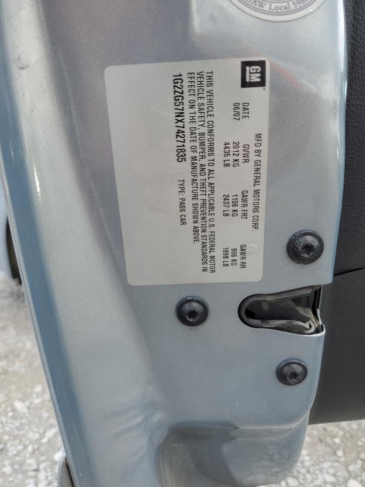 2007 Pontiac G6 Base VIN: 1G2ZG57NX74271835 Lot: 80809985